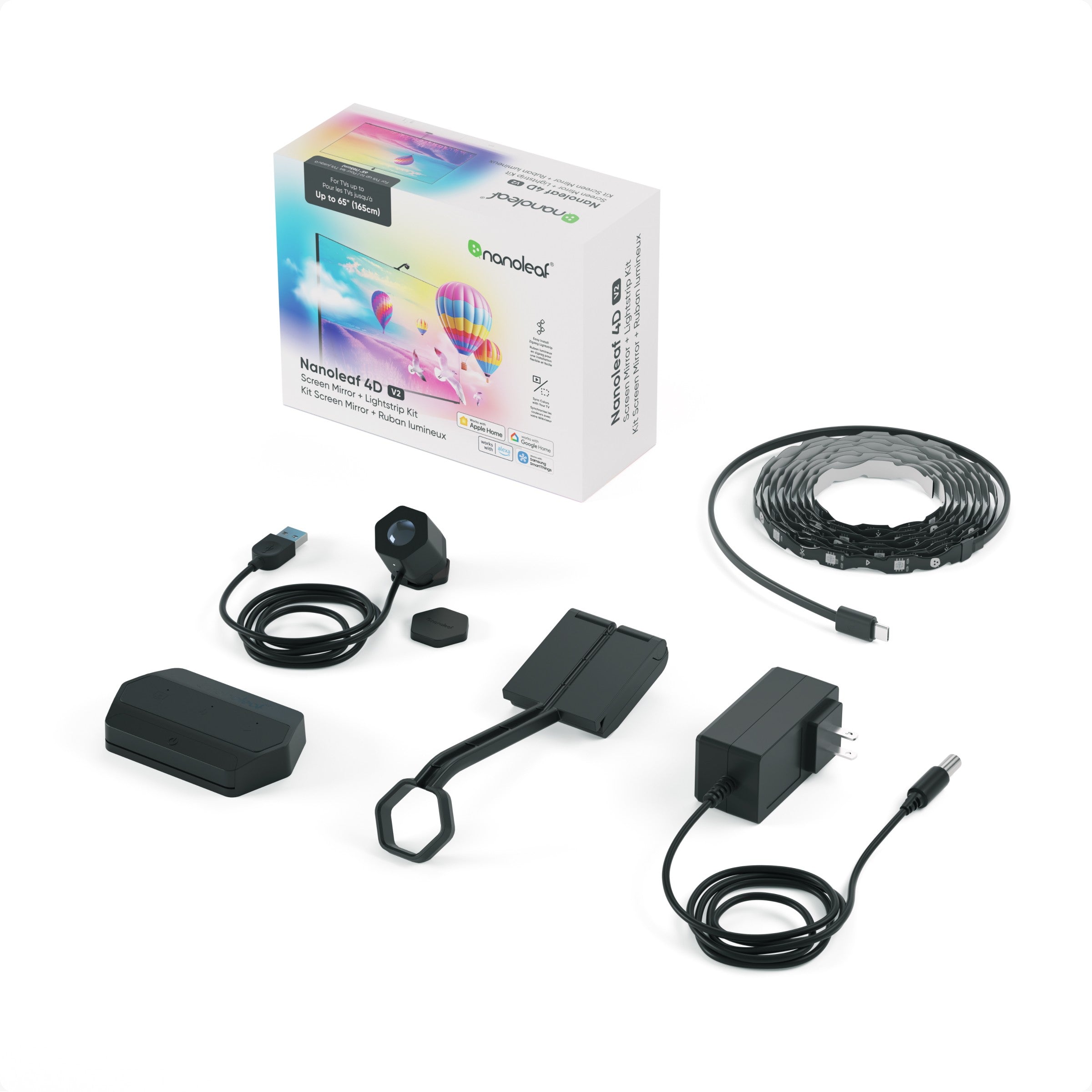 Nanoleaf 4D V2 Screen Mirror + Lightstrip Kit (TVs & Monitors up to 65")