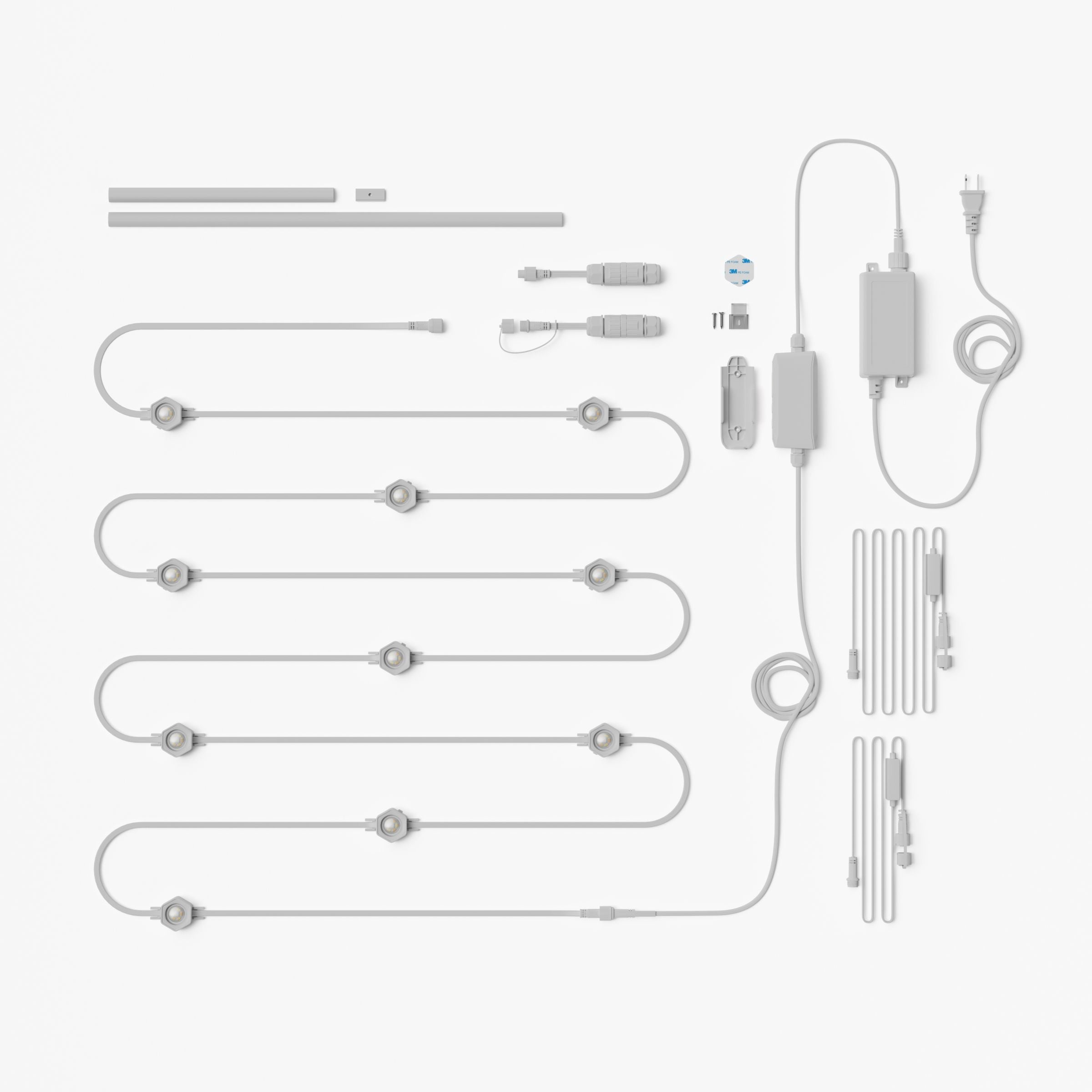 Matter Smart Multicolor Permanent Outdoor Lights Smarter Kit with Cable Covers 49ft (15m)