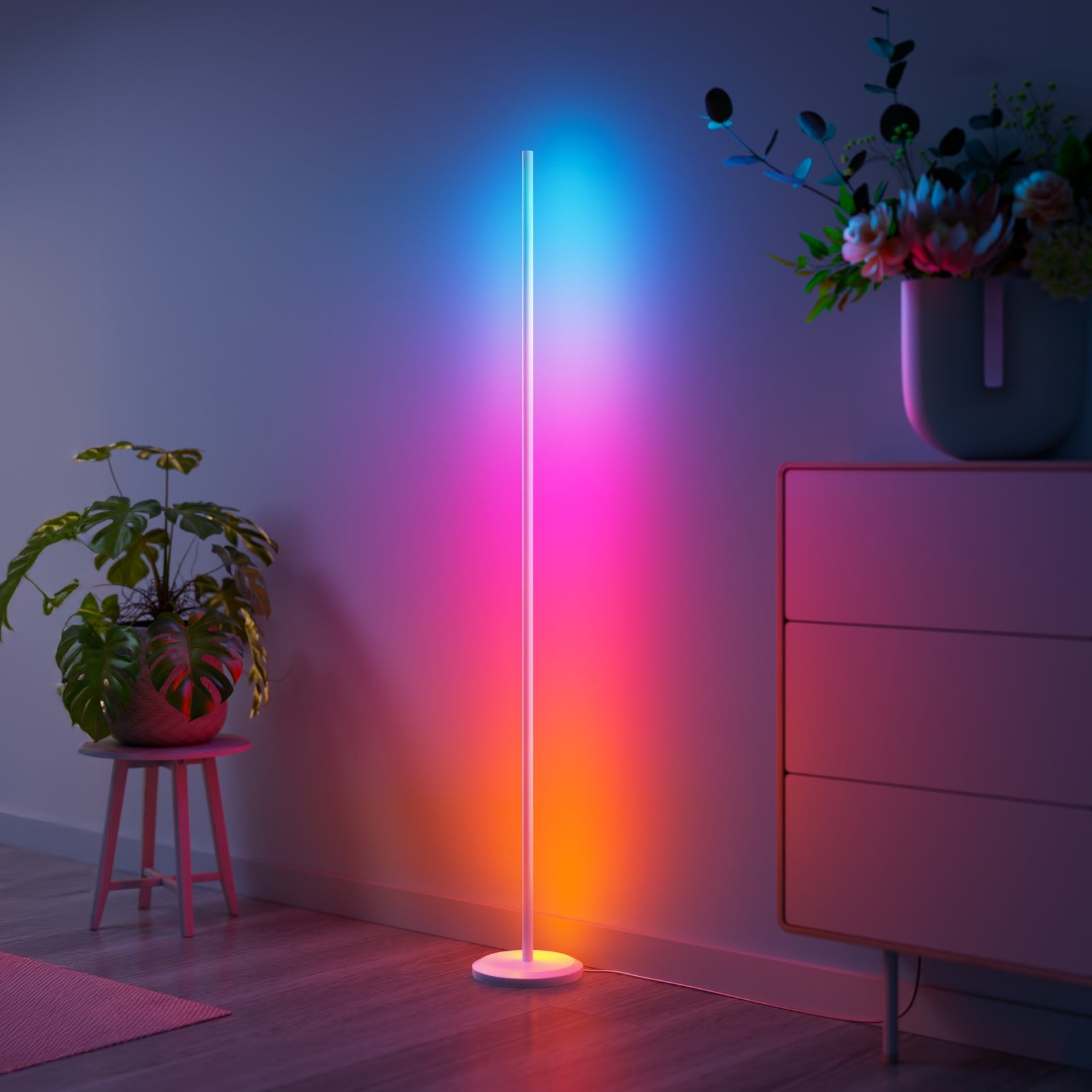 Smart Multicolor Floor Lamp (White 2 Pack)