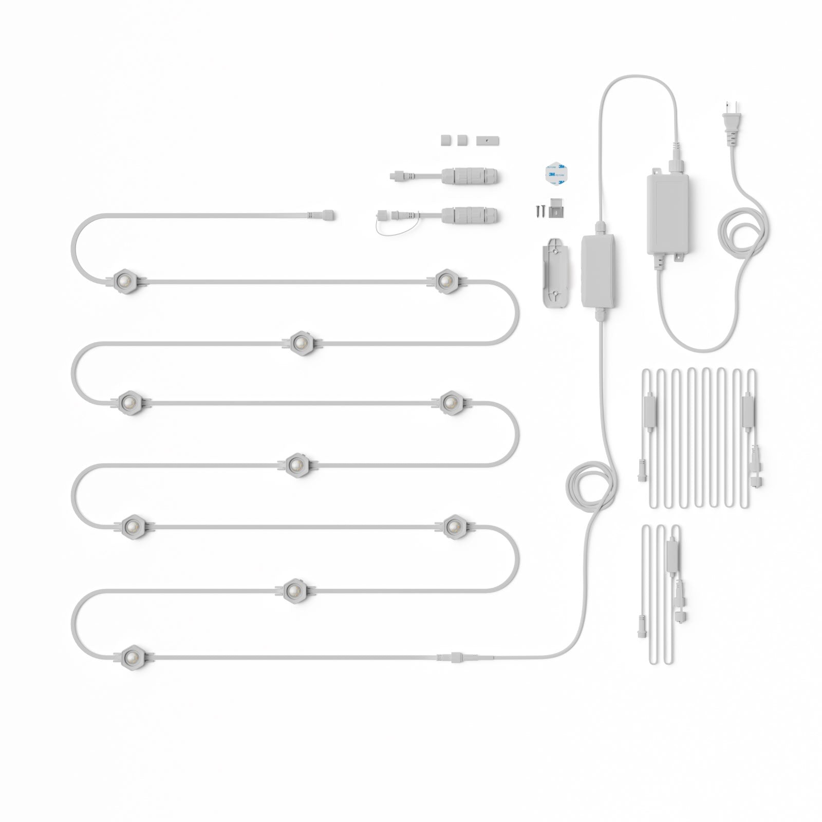 Matter Smart Multicolor Permanent Outdoor Lights Smarter Kit with Side Clips 100ft (30m)