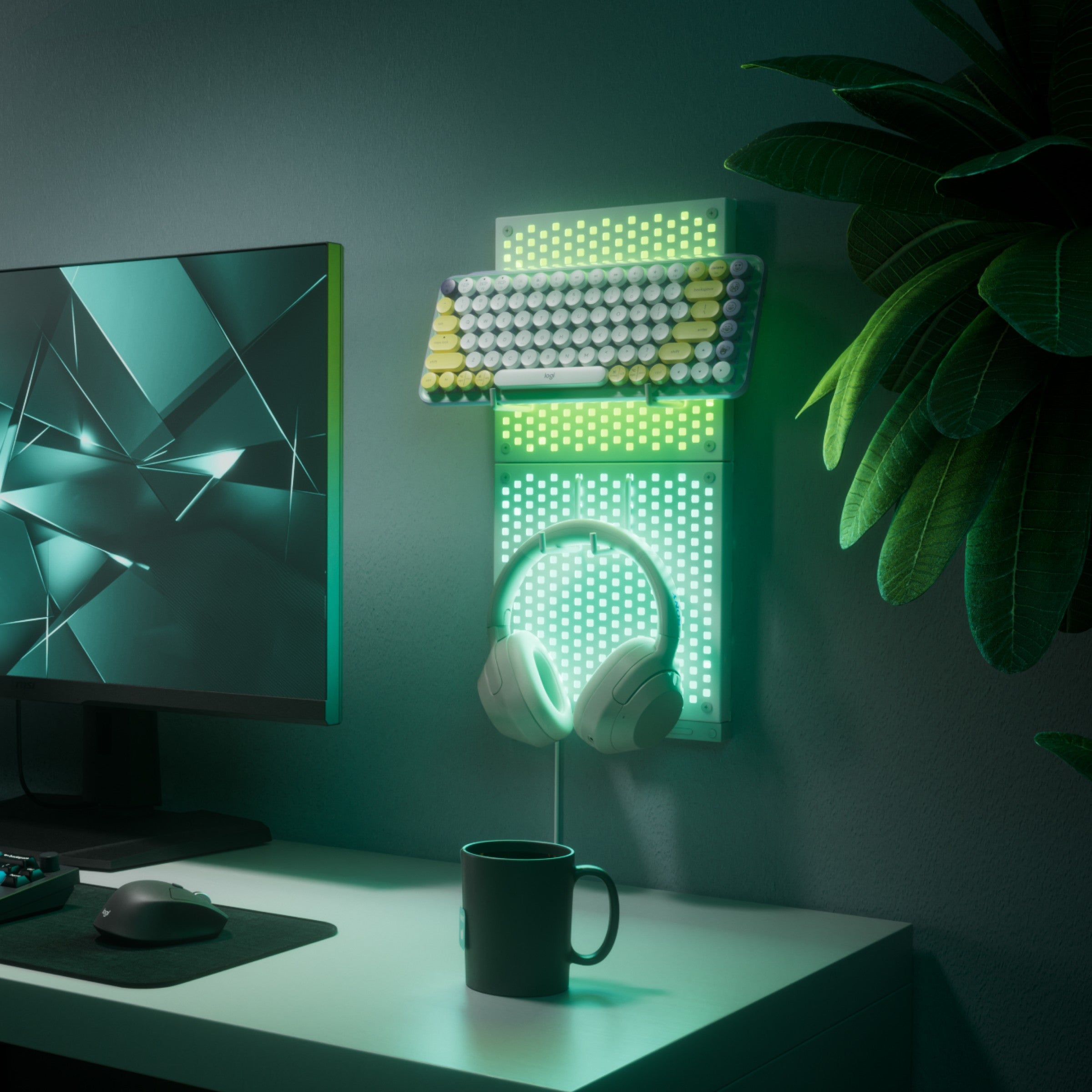 Nanoleaf Blocks Light Pegboard Panels | Smart LED Wall Light Kit ...