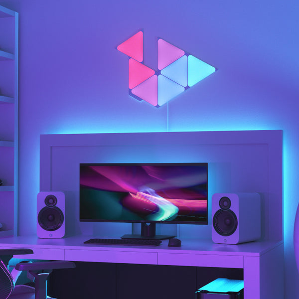 Nanoleaf Shapes Triangles| Smart LED Light Panel Kit (7 Panels