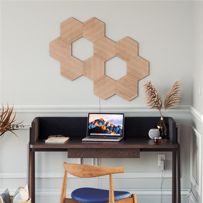 Nanoleaf Elements | Hexagons | 3 Pack | Birchwood | Global | Panels Only