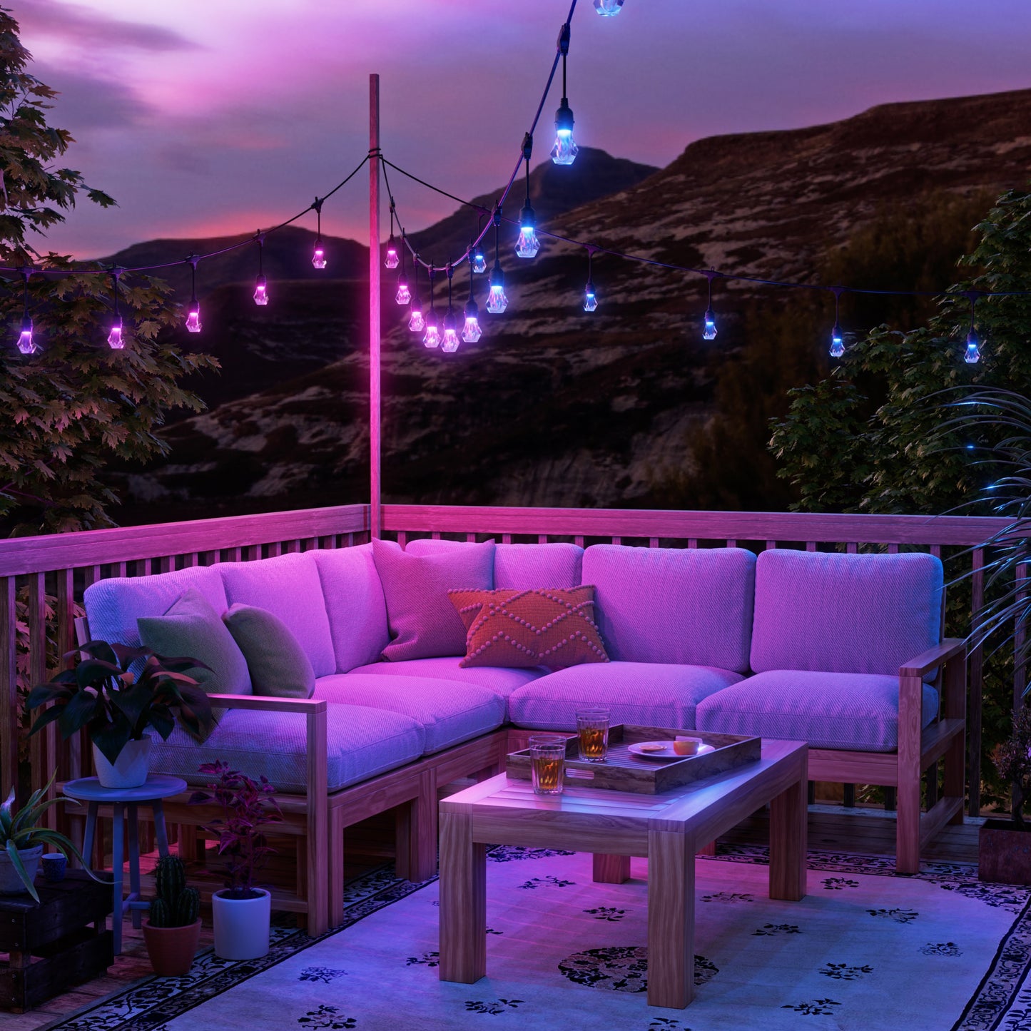Matter Smart Multicolor Outdoor String Lights Smarter Kit 49ft (15m)