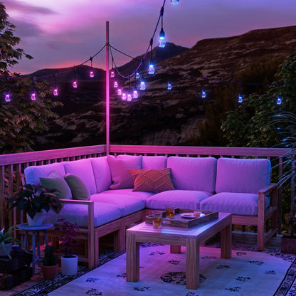 Matter Smart Multicolor Outdoor String Lights Smarter Kit 49ft (15m)