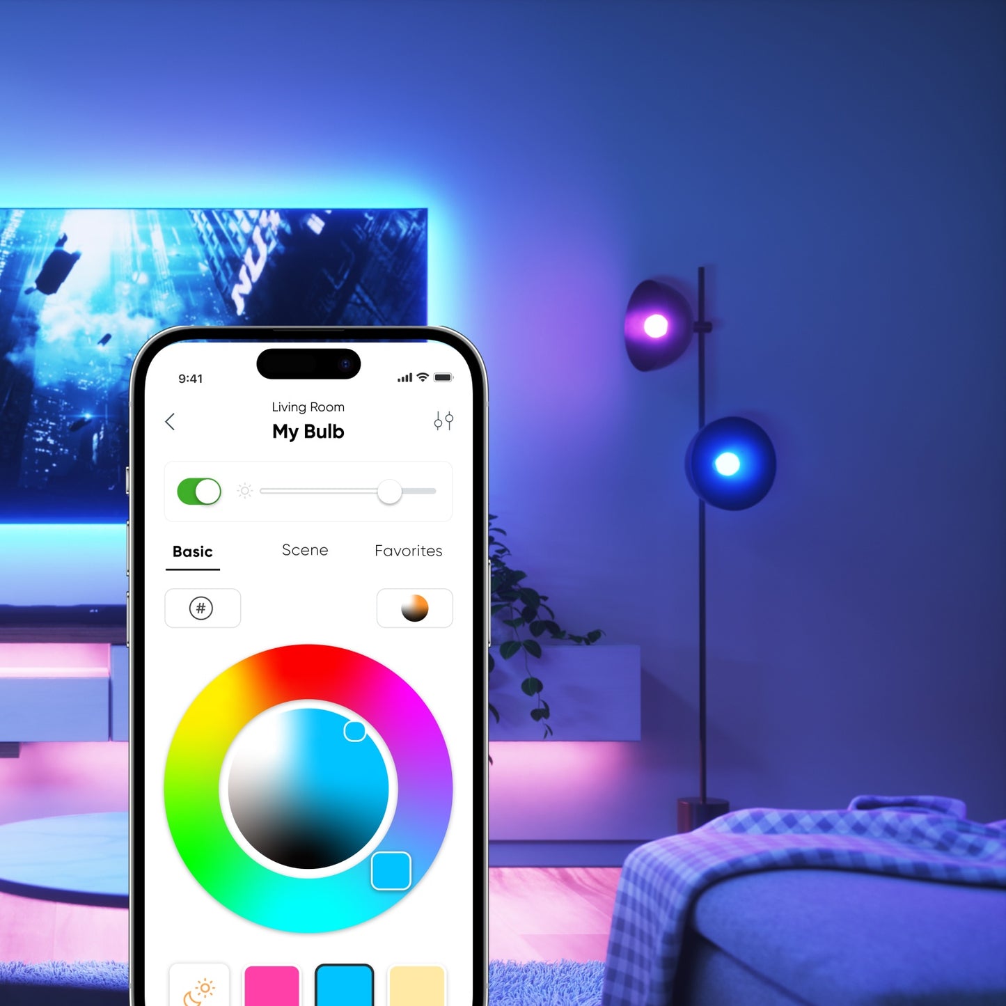 Matter Wi-Fi A19 Smart Bulb (2 Pack)
