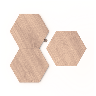 Nanoleaf Elements | Hexagons | 3 Pack | Birchwood | Global | Panels Only