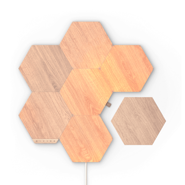 Nanoleaf Elements (Wood Panels) | Smart LED Light Panel Kit (7
