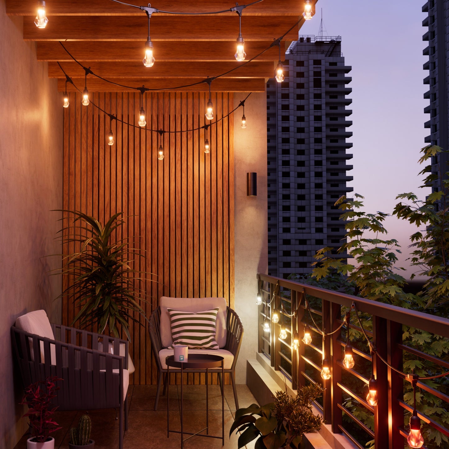 Matter Smart Multicolor Outdoor String Lights Smarter Kit 49ft (15m)
