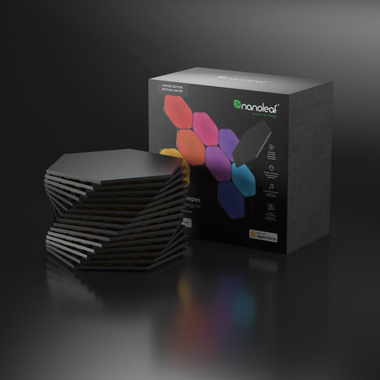 Shapes Limited Edition Ultra Black Hexagons Smarter Kit (15 Panels)