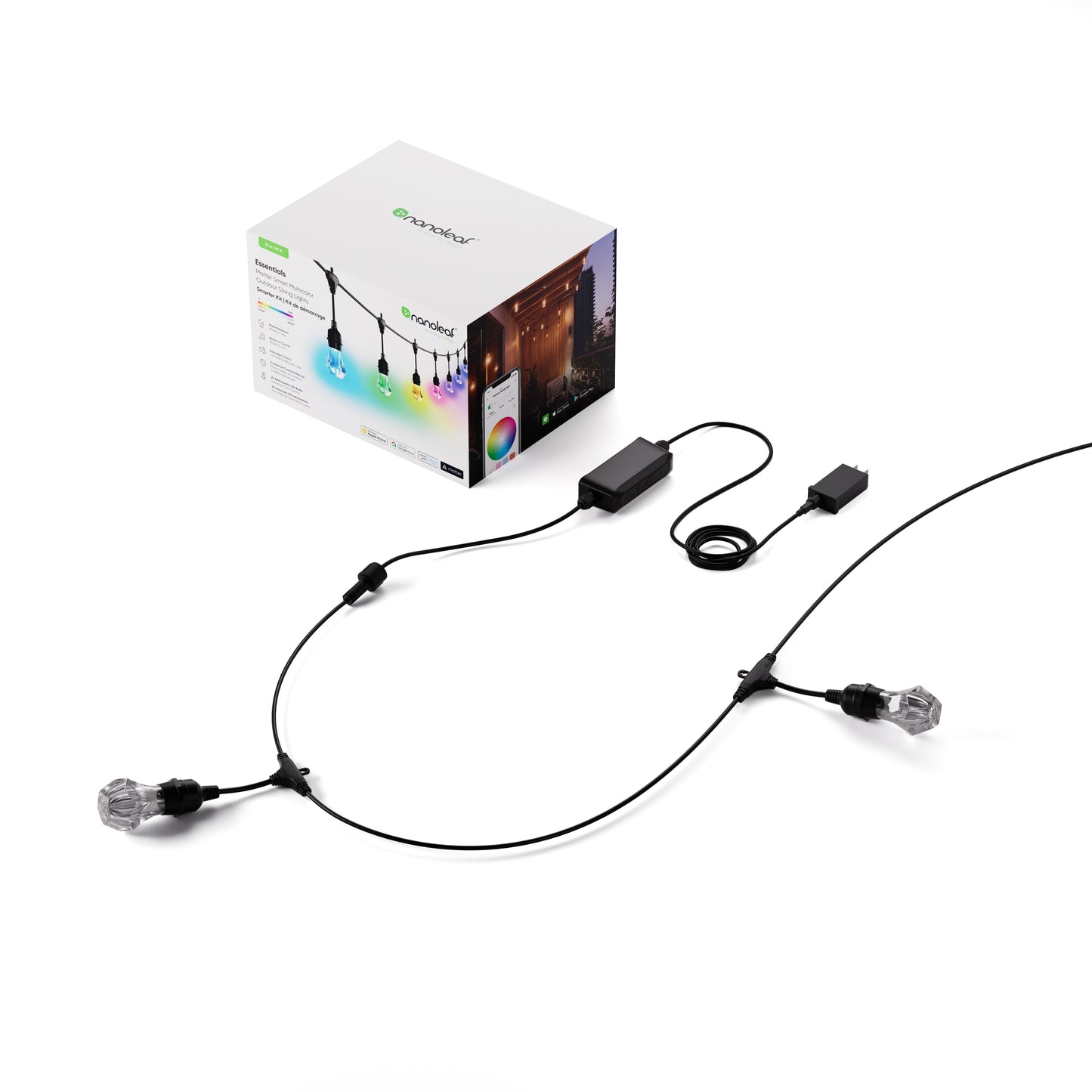 Matter Smart Multicolor Outdoor String Lights Smarter Kit 49ft (15m)