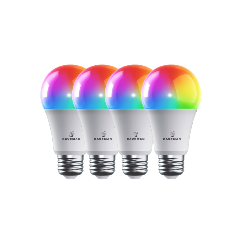 Caveman A19 Bulb 4PK 800Lm 2700K-6500K E26