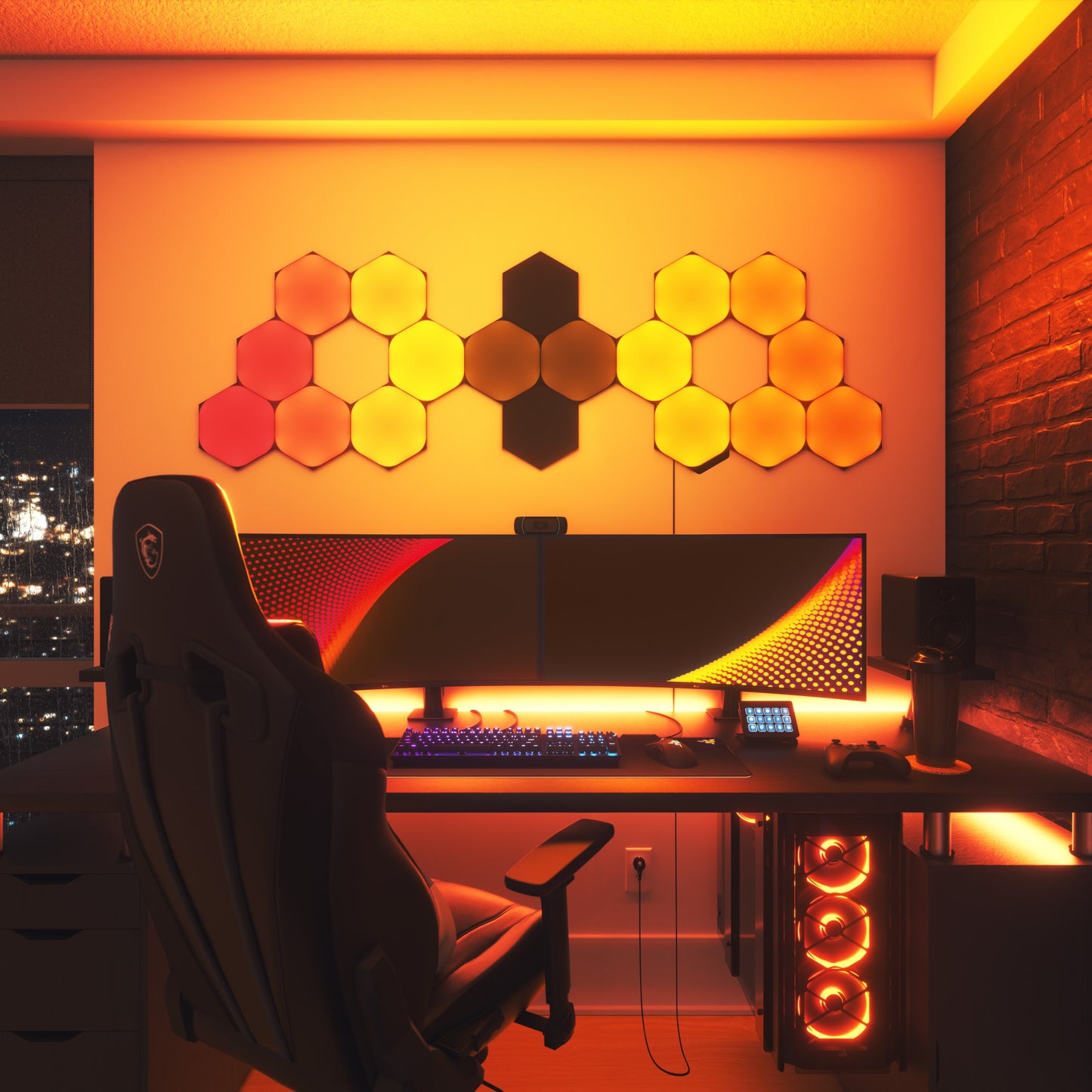 Shapes Limited Edition Ultra Black Hexagons Smarter Kit (18 Panels)