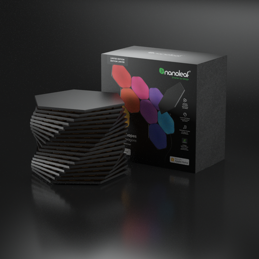 Shapes Limited Edition Ultra Black Hexagons Smarter Kit (18 Panels)