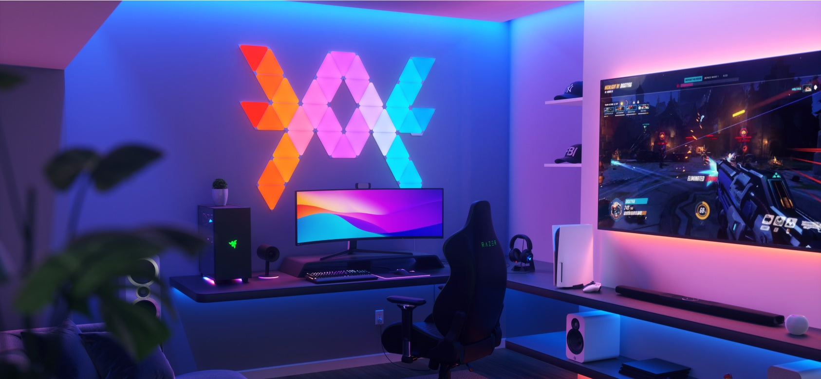LED Nanoleaf Aurora Smart Panels - Pack de 3 LED Nanoleaf Aurora Smart Panels - Pack de 3