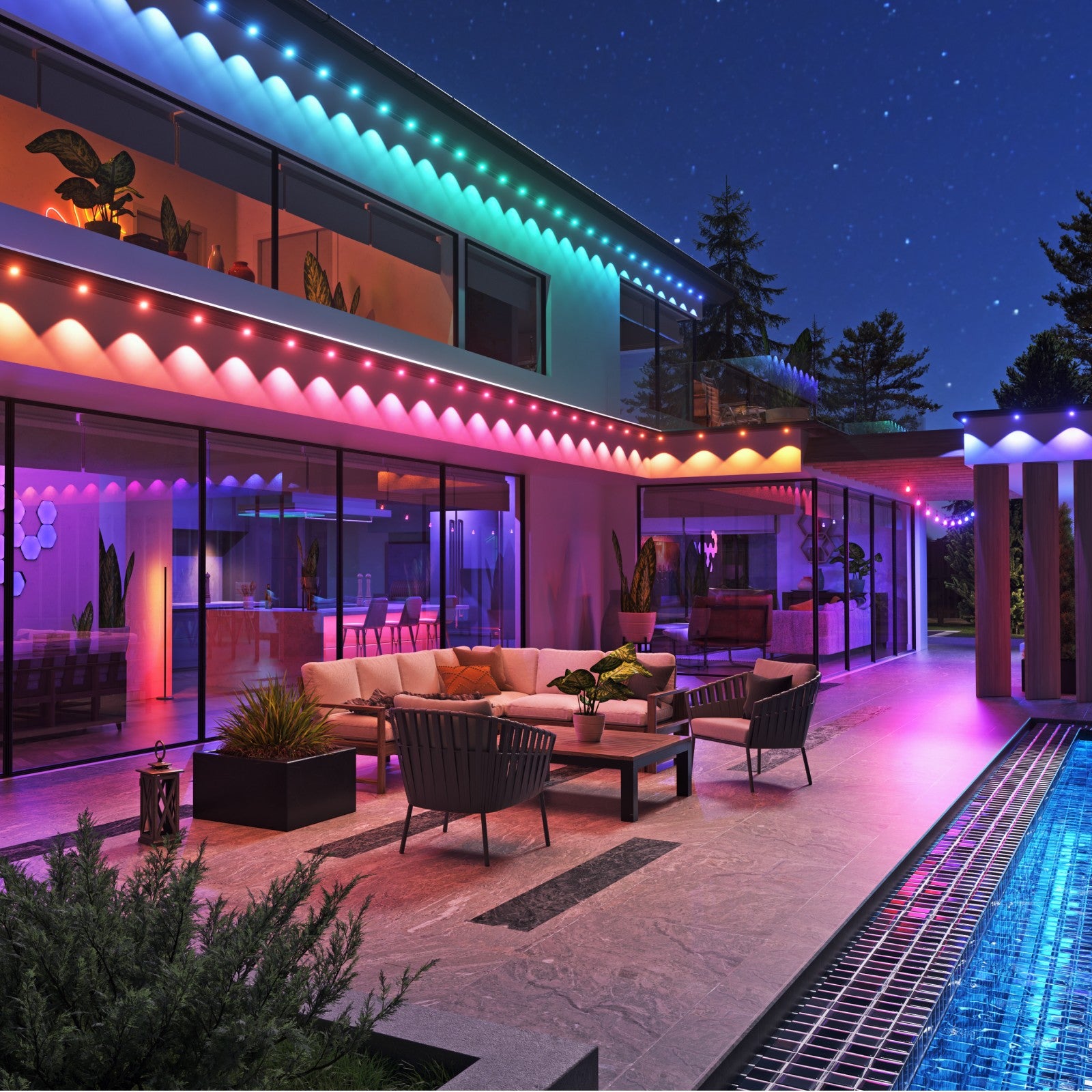 Nanoleaf Smart Matter Permanent Outdoor Lights | Smarter Kit