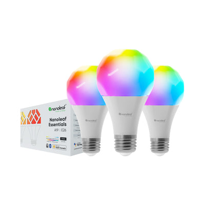 Nanoleaf Essentials | Smart A19 Bulb | EU- 800Lm | White | 2700K-6500K | 120V-240V | E27, 3 PACK