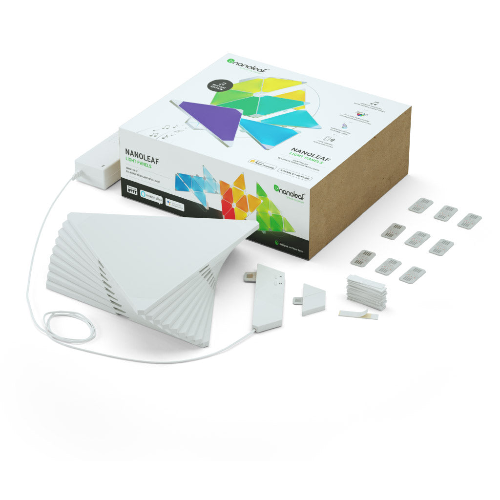 Nanoleaf Light Panels SMK – Rhythm Edition | Triangle | White | 9 Pack | NA